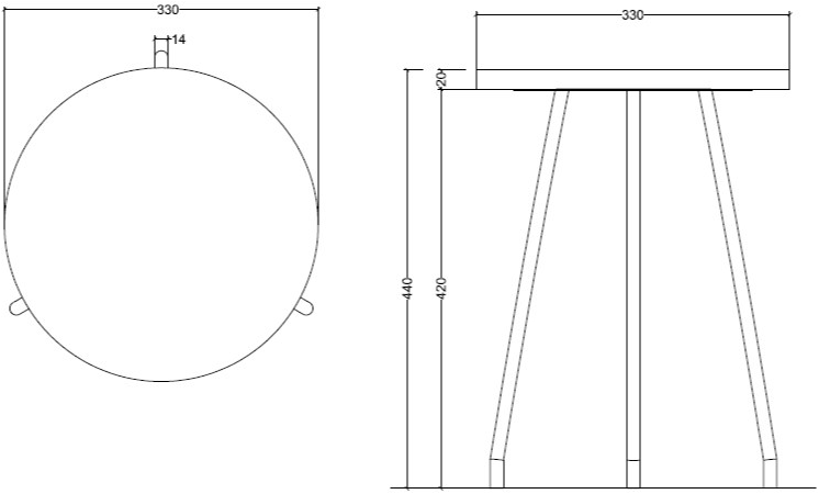 Moab80 Табурет из полуфабриката извести sun-id-1399405 - Вид №3
