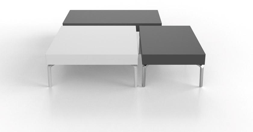 VAGHI Низкий прямоугольный журнальный столик из ламината Quadro Tr1/tr2 - Вид №2