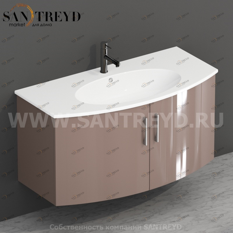 MDMA10Y138 Тумба с двумя створками 98 см розовая Globo 4ALL Италия Ceramica Globo