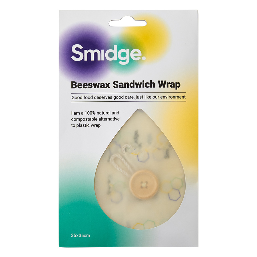 SMID83H Обертка для сэндвича многоразовая honeycomb 35х35 см, пчелиный воск Smidge  - Вид №5