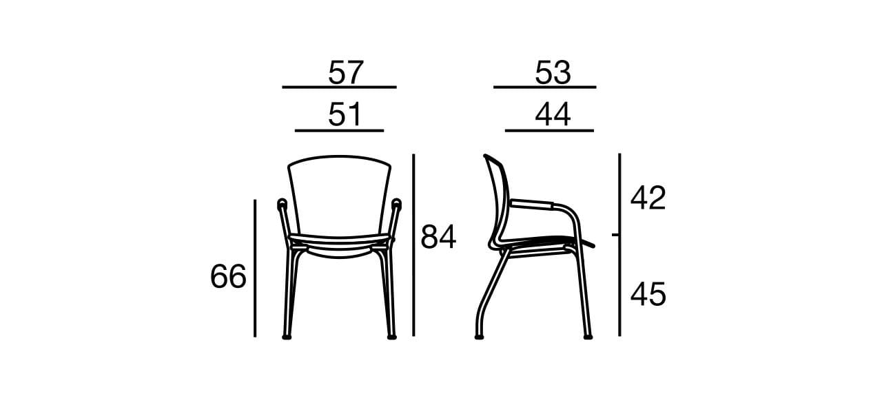 Кресло с подлокотниками для залов ожидания Sesta милая ARCH-00093122 - Вид №2