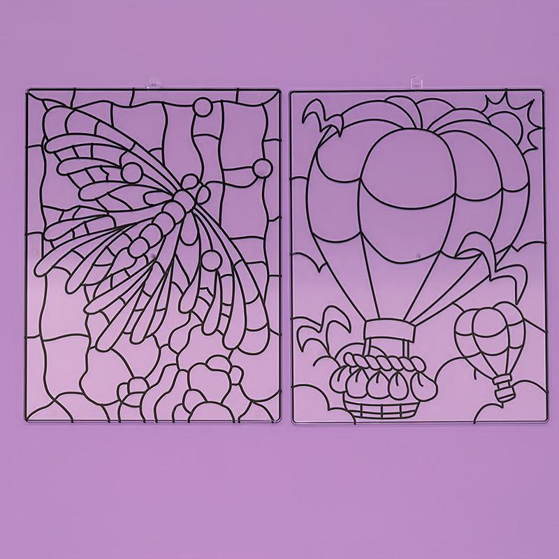 23869 Витражи - Макси *2шт. воздушный шар, стрекоза. AMOS 