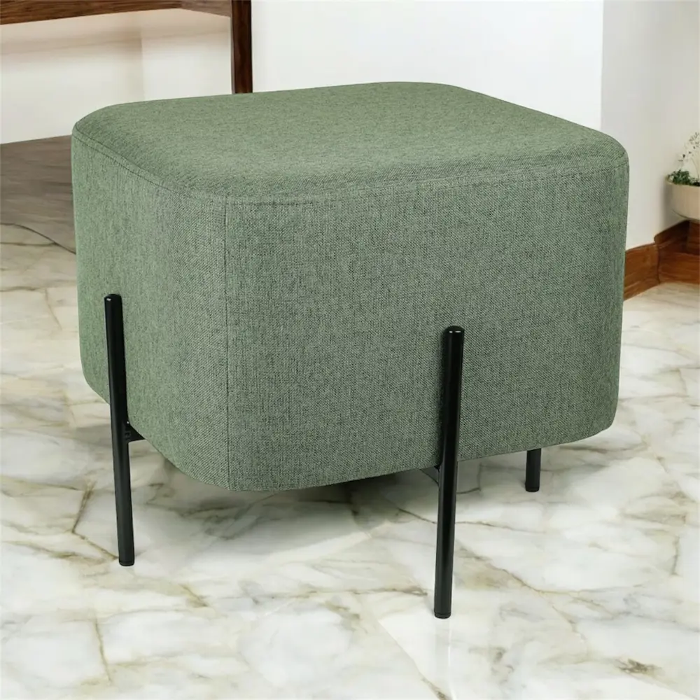 Пуф Эрик на ножках с текстильным сиденьем зеленый 89427524 Santreyd STLM-1581275 - Вид №4