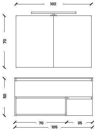 Mobiltesino Тумба под умывальник подвесная одинарная Urban issue #2 sun-id-1469748 - Вид №2
