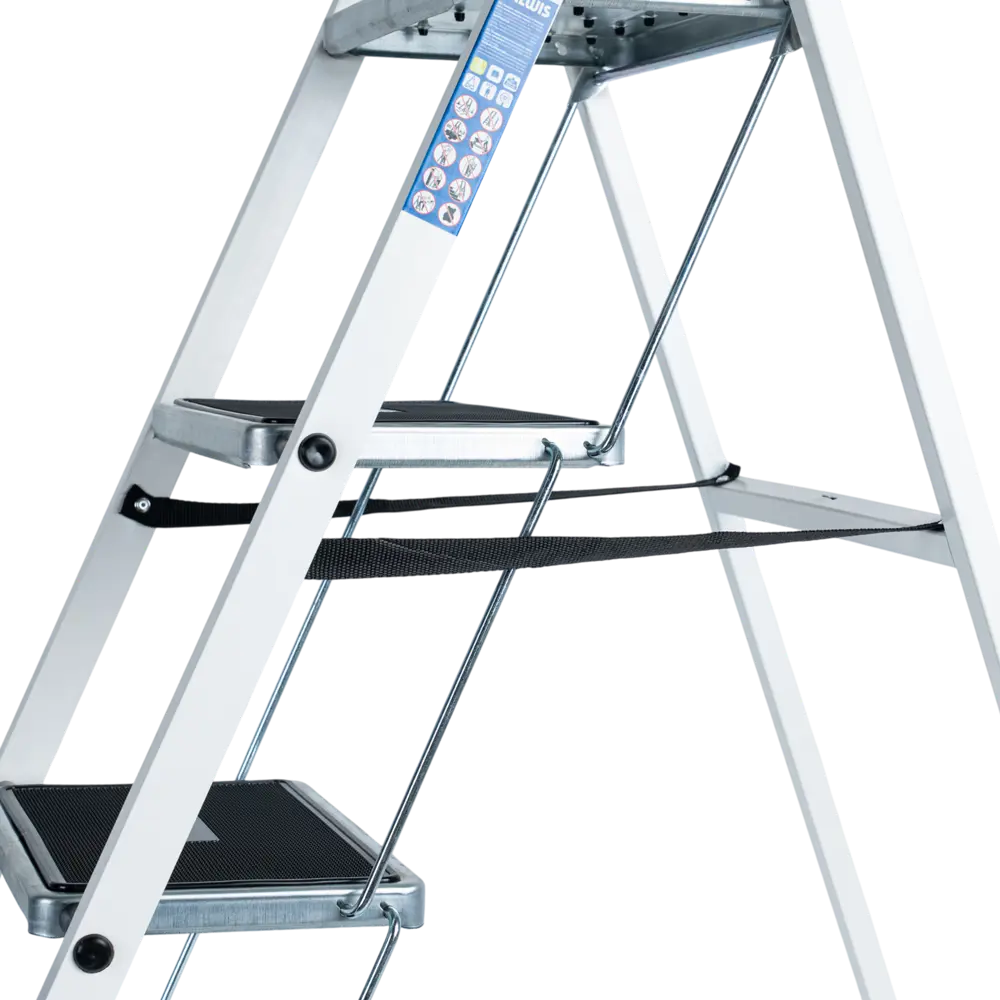 Стремянка стальная DILWIS 4 ступени 511-4LM, максимальная нагрузка 150 кг STLM-2045730 - Вид №5