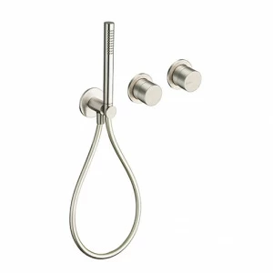 CRISX603 Внешние части смесителя для ванны и душа для CRICS100 (правая сторона) - CRICS101 (левая сторона) с переключателем на 3 выхода, ручным душем с защитой от известкового налета, гибким шлангом LONG LIFE Cristina Rubinetterie