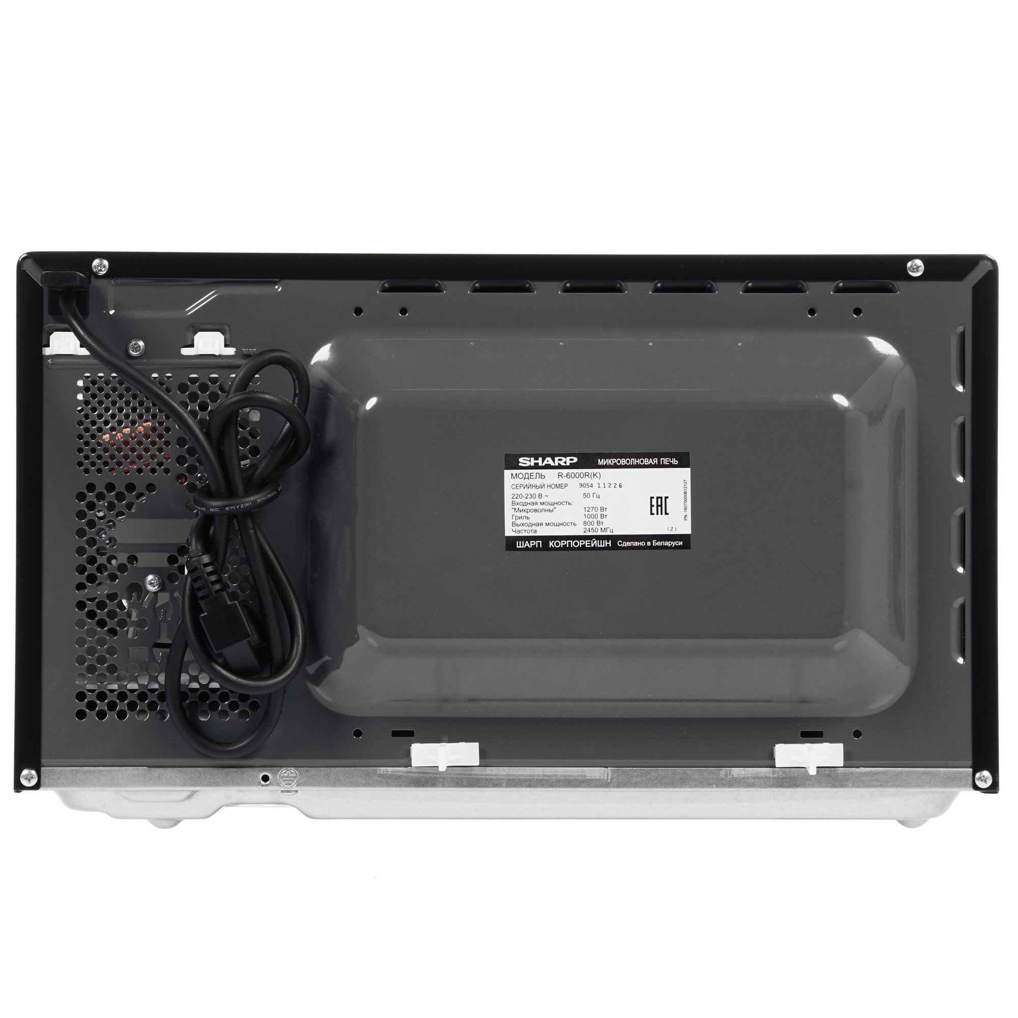 8119904 Микроволновая печь Sharp R-6000RK черный STDN-0003279 - Вид №6