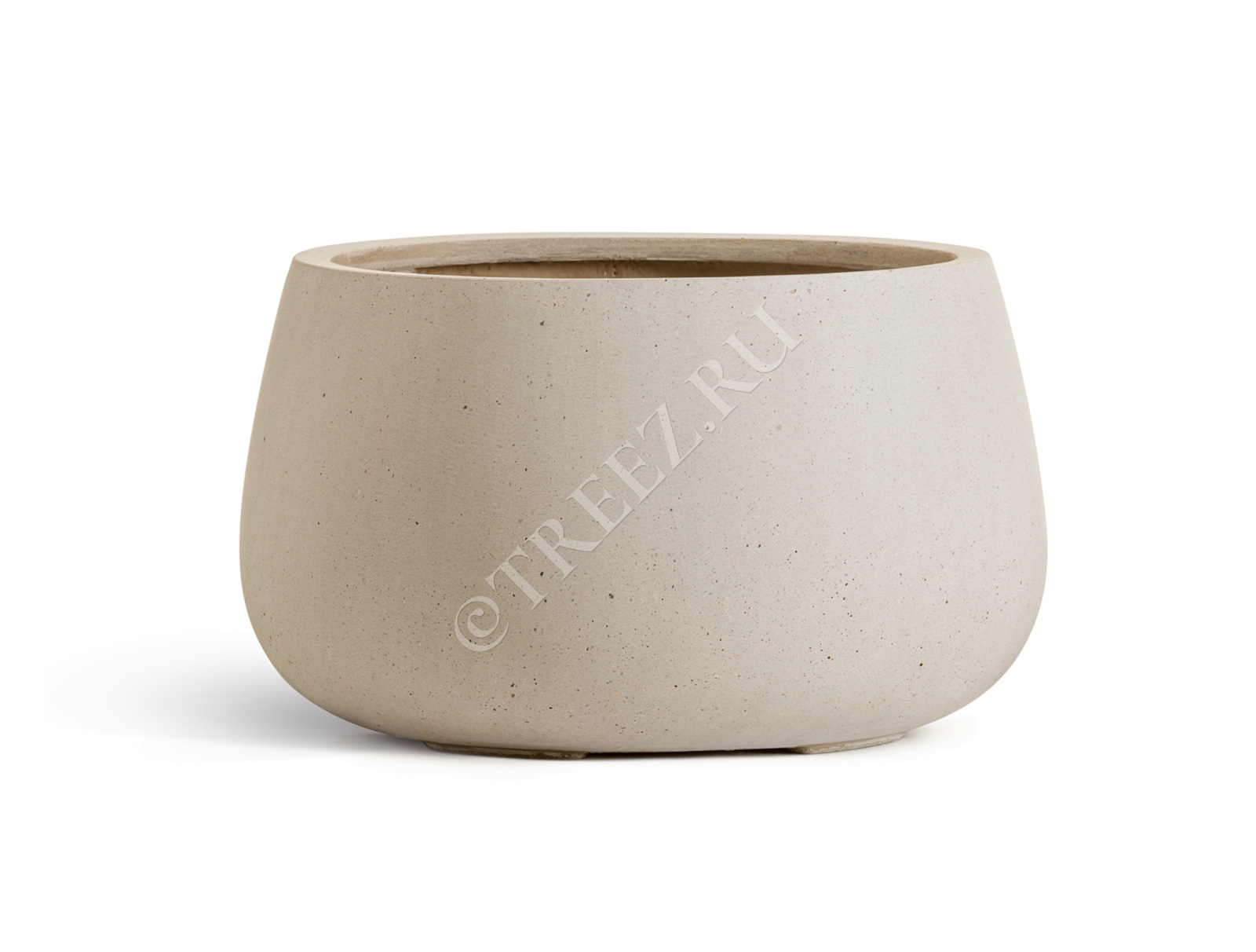 41.3321-02-071-BE-34 Кашпо  Effectory - серия Beton - Низкая чаша - Белый песок Цветочная коллекция  - Вид №2