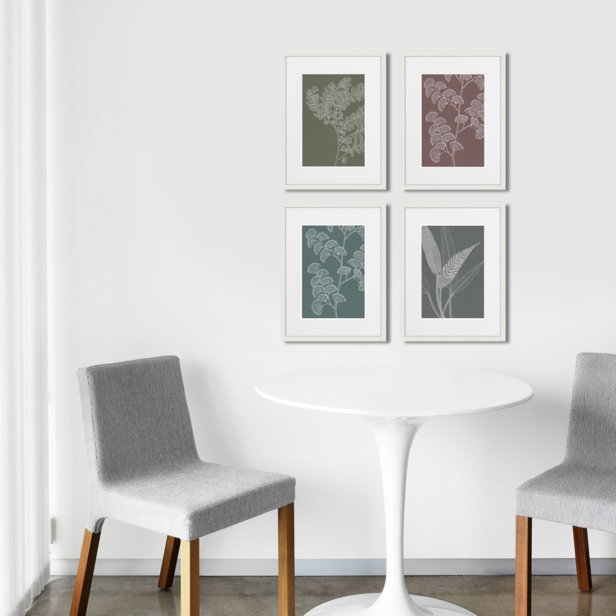 Картина 42х32 см The Fern Collection №15 КАРТИНЫ В КВАРТИРУ  00-3894681 Серый  - Вид №2