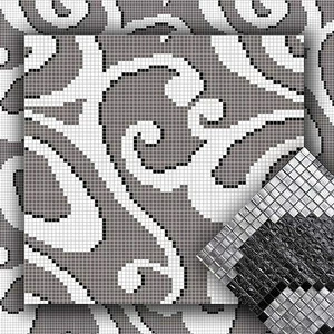МОЗАИКА ИЗ СТЕКЛА MZ-06 GREY ALMA ПАННО 15
