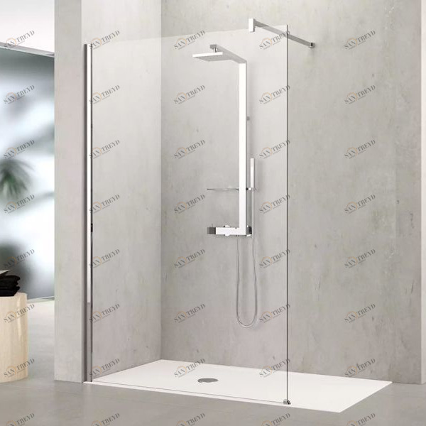 Novellini. Душевой уголок 100x100 см H с хромированным профилем KUADRA KUADH1001K