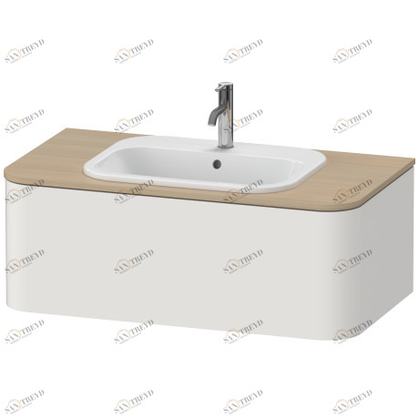 HP495103939 Happy D.2 Plus Тумбочка для подвесной консоли Скандинавский белый шелковисто-матовый лак Duravit