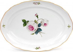 78150 Meissen Блюдо овальное 28,5см "Белая роза" Фарфор