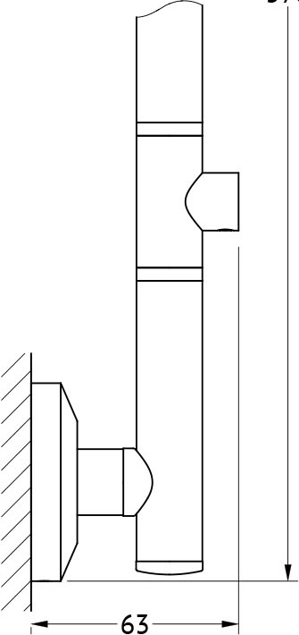 STA 074 Штанга для 2-х аксессуаров 58 cm FBS Standard - Вид №1