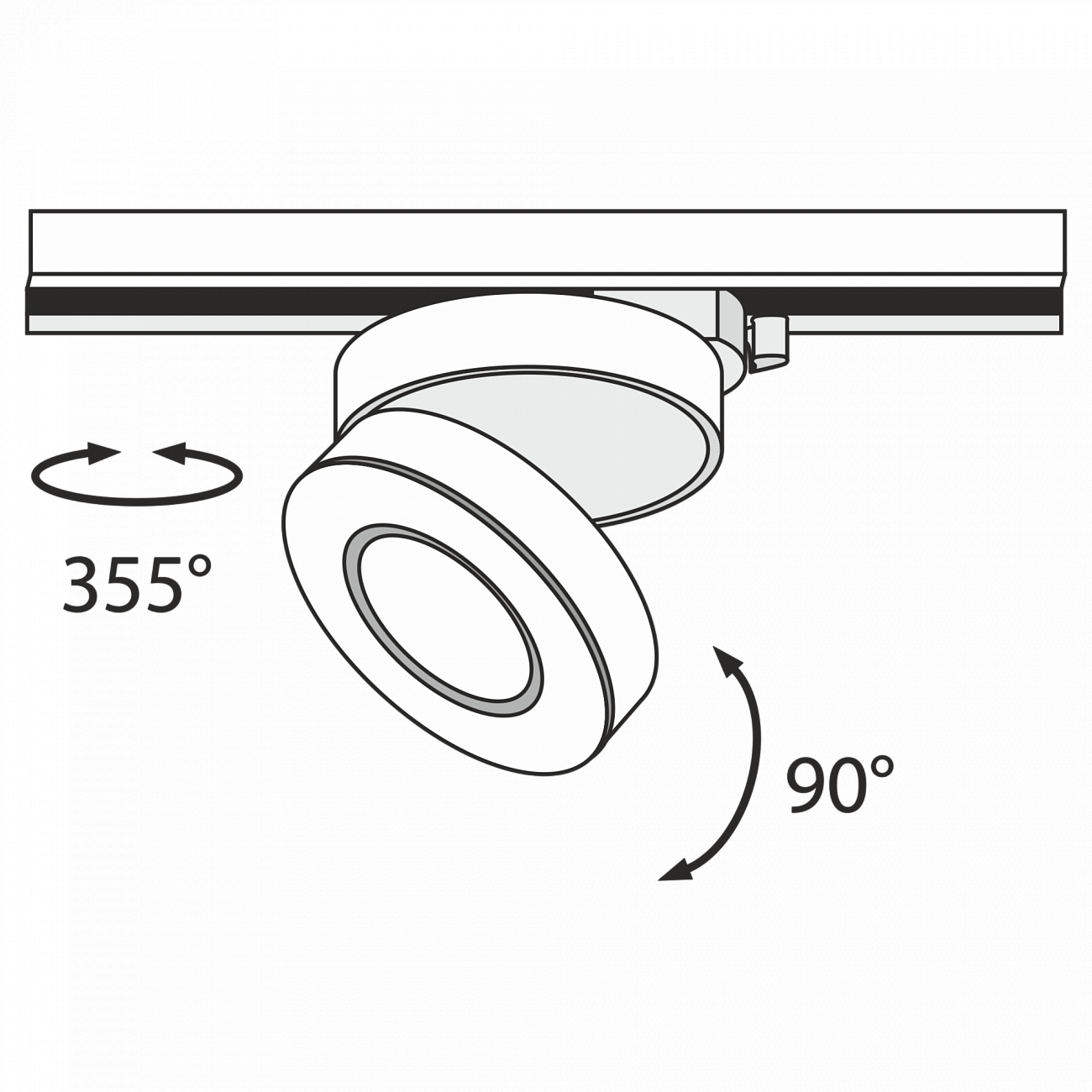 Трековый светильник черный TR006-12W3K TECHNICAL SINGLE PHASE TRACK SYSTEM 00-3956216 Черный  - Вид №2