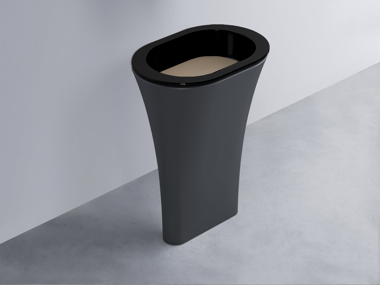 AMLA65-N+AMPILO-AN+AMCOLO-BA Раковина Amedeo Ovale отдельностоящая cielo Enjoy + Amedeo Ceramica Cielo