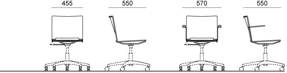 Diemmebi Офисный стул 5 спиц с подлокотниками Lafilò sun-id-1365619 - Вид №3