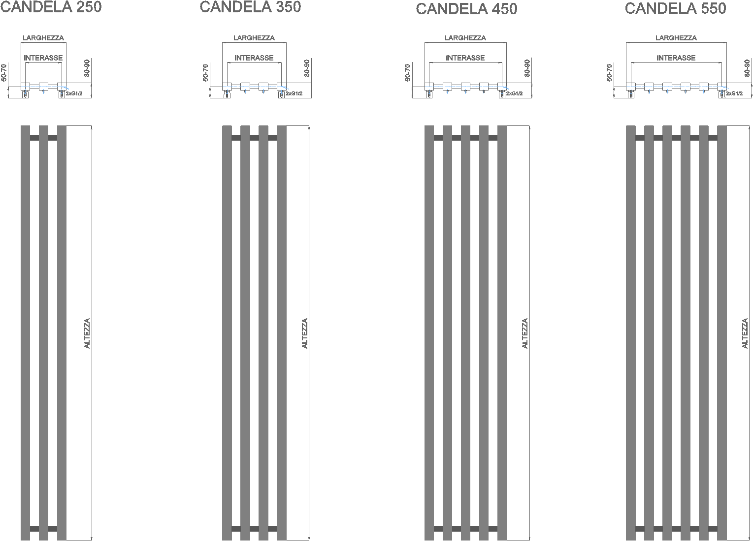 Geber Radiatori Настенный горизонтальный полотенцесушитель из стали с порошковым покрытием I classici sun-id-1384147 - Вид №4