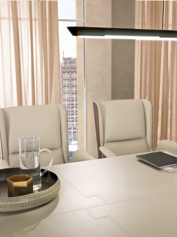 Деревянный прямоугольный стол для совещаний с кожаной обивкой i 4 Mariani Аватар ARCH-00063304 - Вид №2