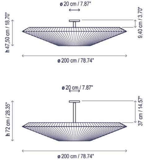 BOVER Потолочный светильник из метакрилата Siam sun-id-1413511 - Вид №8