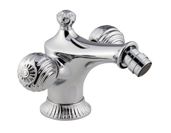 98004CR Смеситель The One с донным клапаном для биде. Металлические ручки, цвет хром EMMEVI