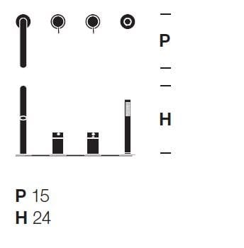 Набор для ванны с 4 отверстиями из нержавеющей стали с переключателем Rexa MAE ARCH-00145913 - Вид №2