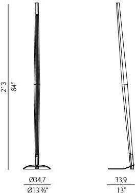 PANZERI Светодиодный торшер из алюминия Viisi sun-id-1462767 - Вид №1