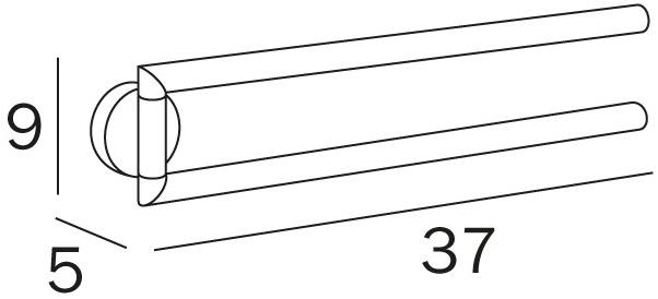 INDA® Поворотный металлический держатель для полотенец Gealuna A10150 - Вид №1