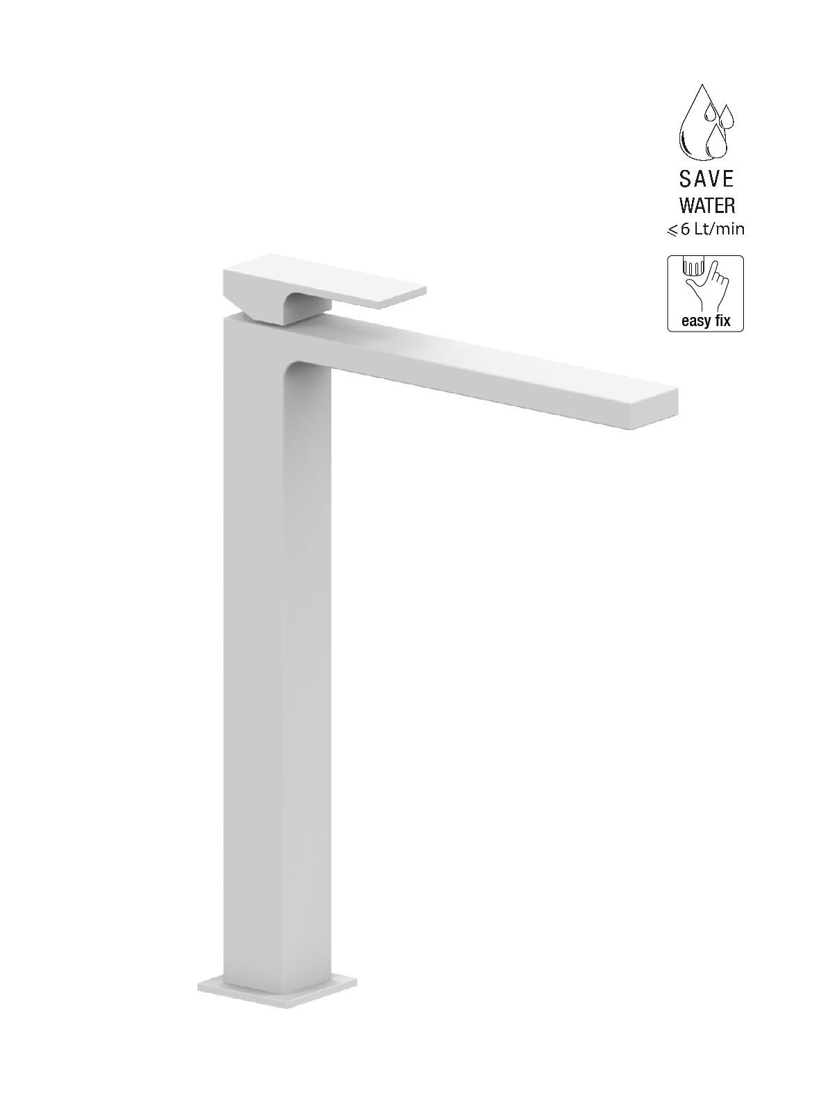 Смеситель для раковины высокого пола с ограничителем расхода Rubinetterie Frattini Vita Due ARCH-00149836 - Вид №16