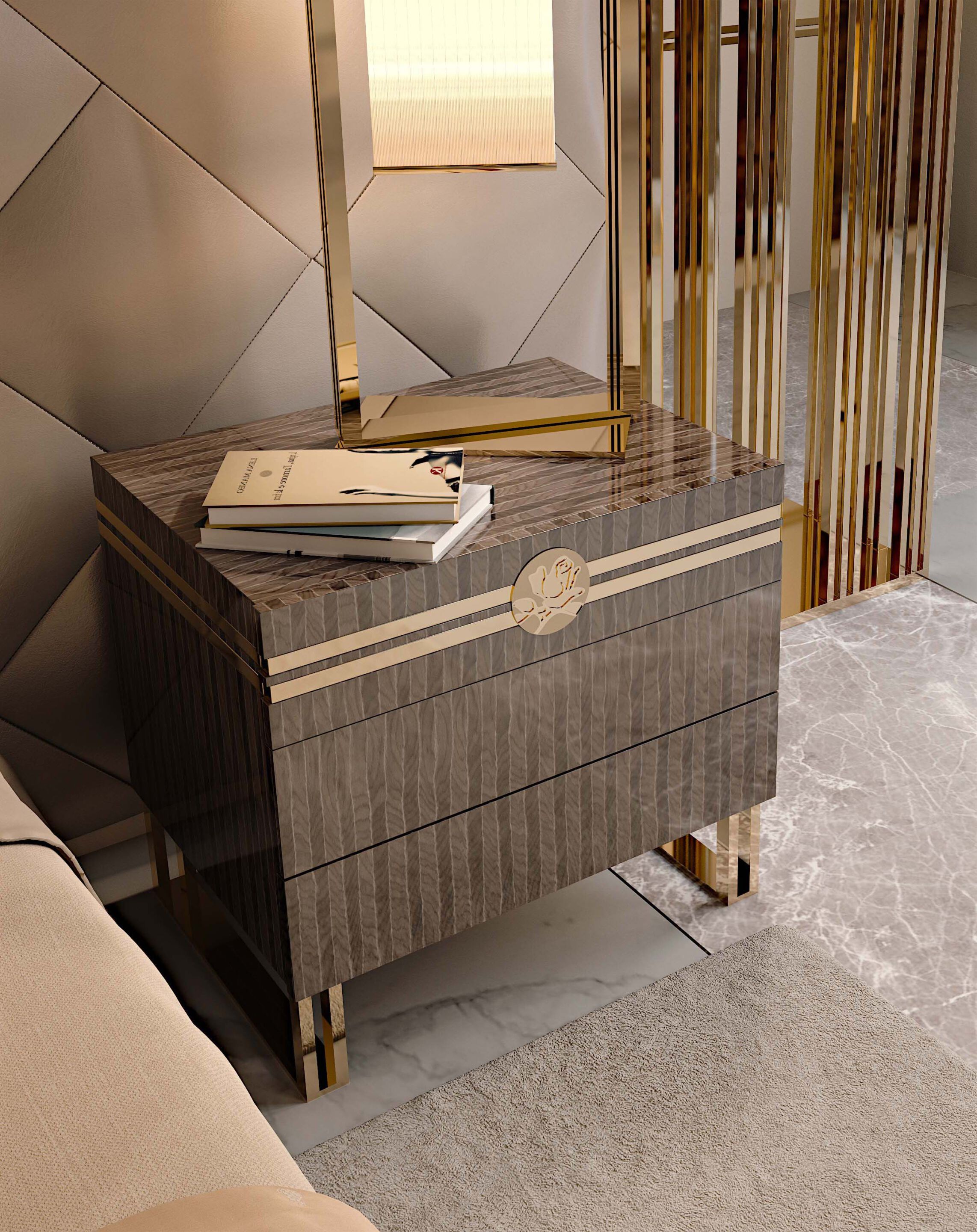 Современная прикроватная тумбочка Bizzotto Italia Symphony – Infinity ARCH-00143145 - Вид №2