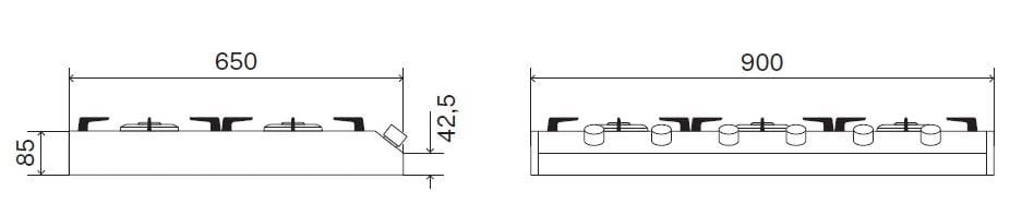 Газовая плита из нержавеющей стали Ilve Professional Plus ARCH-00050460 - Вид №2