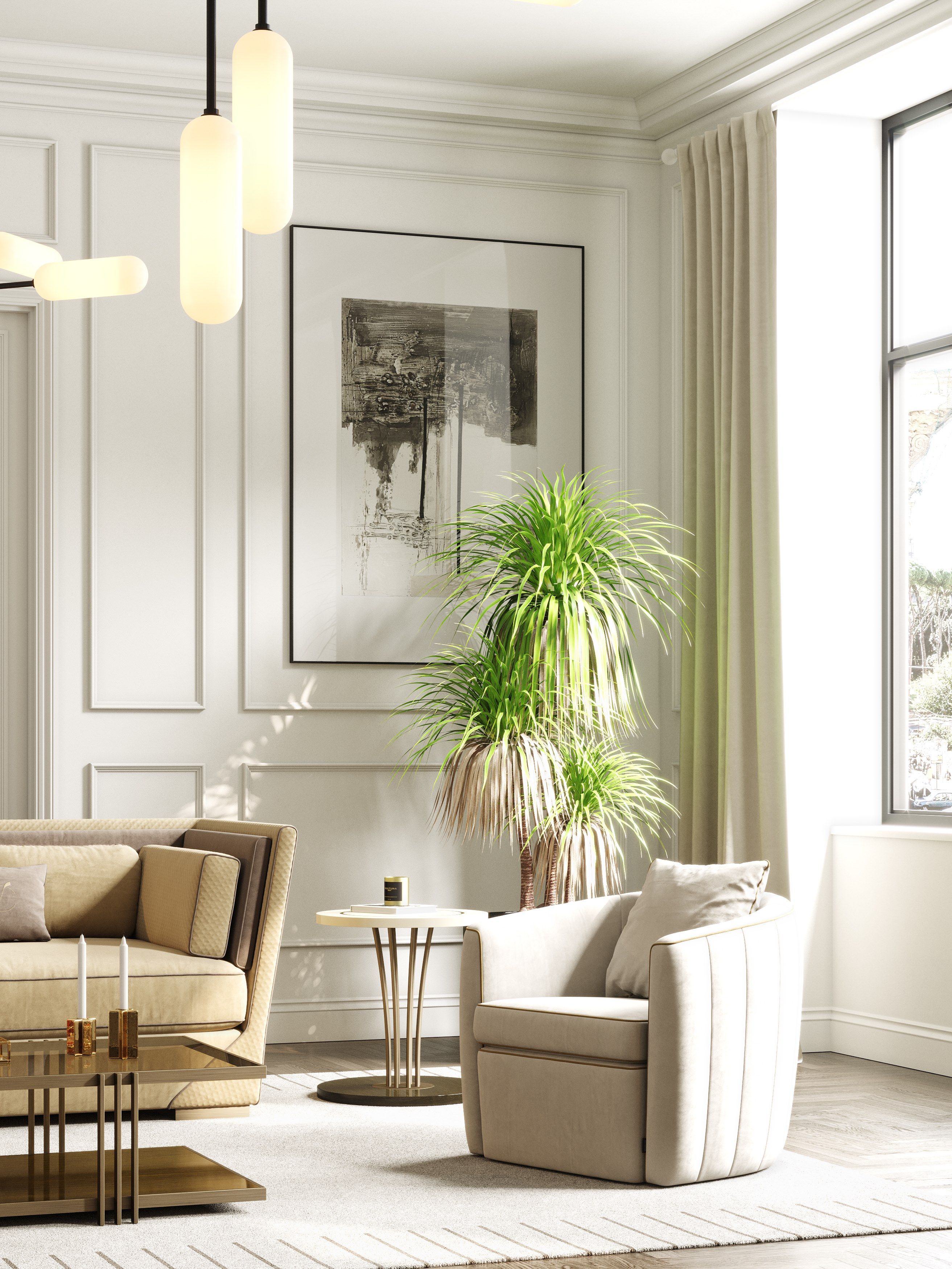 Прямоугольный низкий стол из металла и стекла Stylish Club ARCH-00135854 - Вид №4