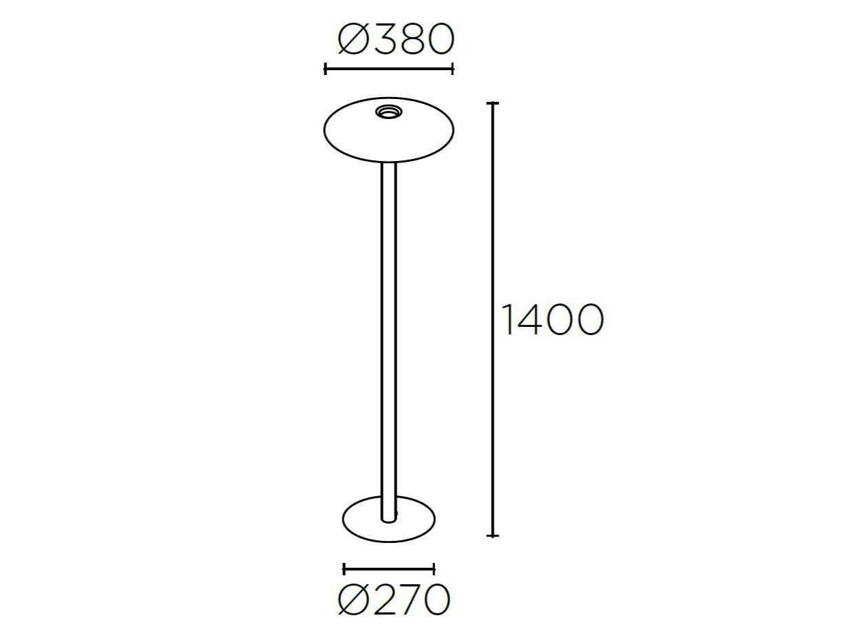 Стальная светодиодная напольная лампа LedsC4 H ARCH-00061859 - Вид №3