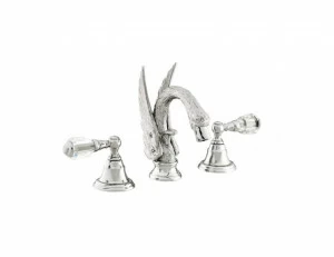 039642.D00.50 Раковина с тремя отверстиями и кристаллами Swarovski Яркий хром