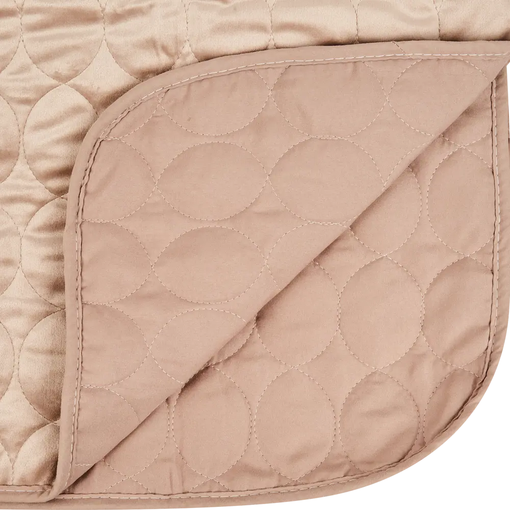 Покрывало Овалы 220x240 см, велюр, цвет крем Бельвита STLM-2100763 - Вид №2