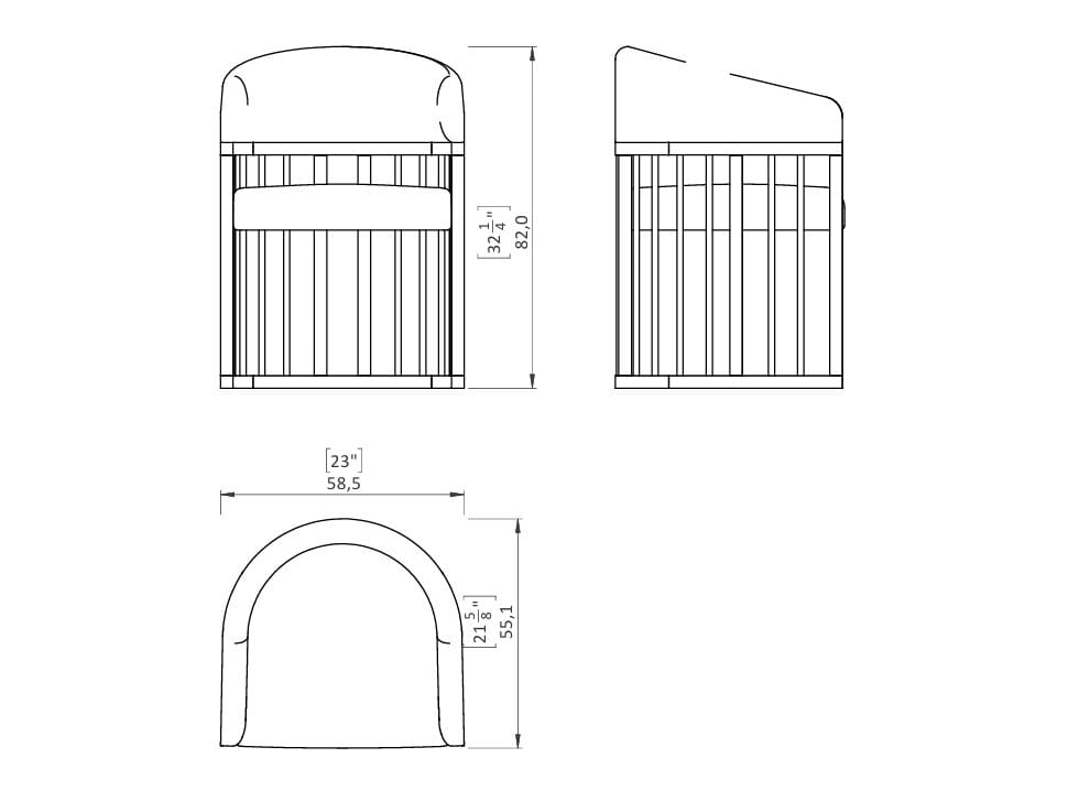 Мягкий стул с подлокотниками Casa Magna Essence ARCH-00113682 - Вид №9