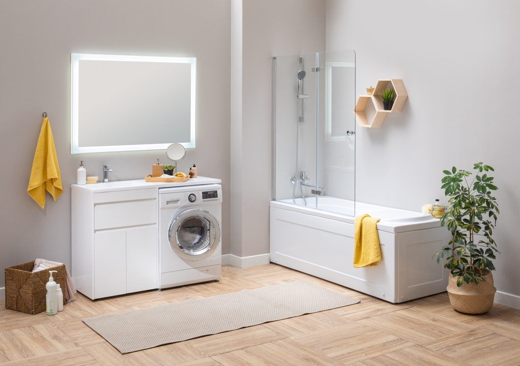 Тумба с раковиной Aquanet Токио 130 L белый (напольная, 1 ящик, 2 дверцы) 0023774600235501 - Вид №13