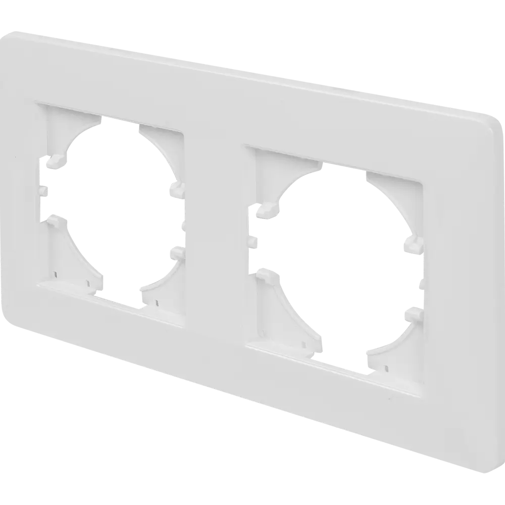 Рамка GUSI Electric Ugra для розеток и выключателей - белая глянцевая на 2 поста 83865055 STLM-0045244 - Вид №1