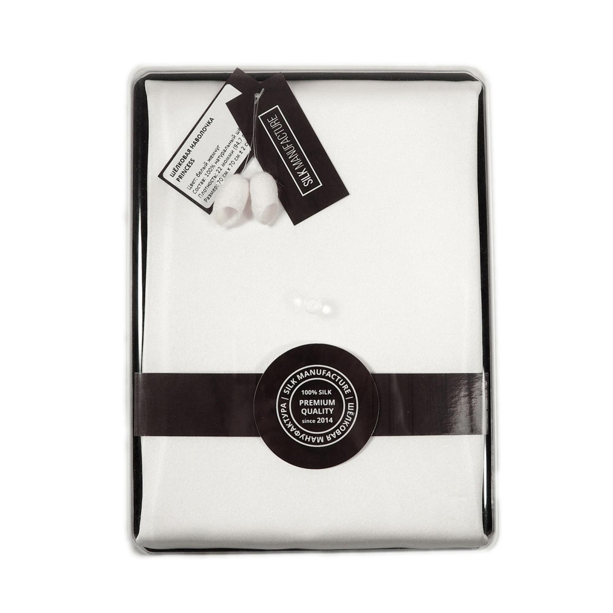 Наволочка princess77white, 70x70 см, шелк, 1шт, цвет белый жемчуг SILK MANUFACTURE 90520683 - Вид №4