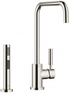 33820625-08_1_27721970-08_1 Смеситель однорычажный с душевым гарнитуром для ополаскивания - платина Dornbracht Meta.02