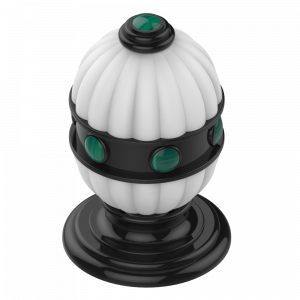 A1J-50/4/VG Переключатель набортный 2 входа 3/4", один выход 3/4"и один выход 1x1/2" Thg-paris Amboise с малахитом Покрытие PVD бронза