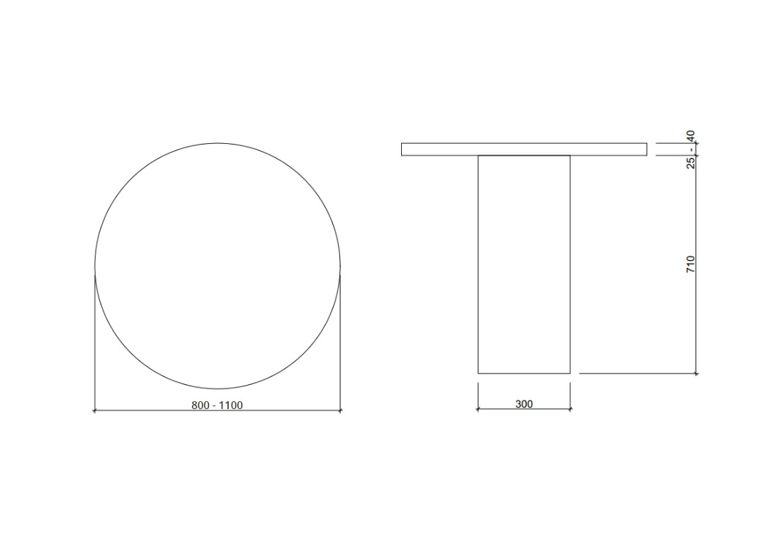 MC-10 Стол для кафе из бетона BET-ON BetOn  - Вид №2
