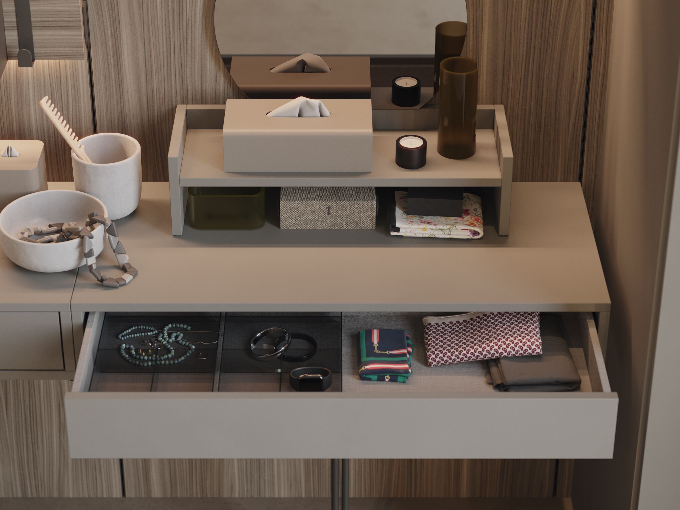 Шкаф для одежды со стойками и обшивкой Giessegi богини красоты ARCH-00046817 - Вид №4