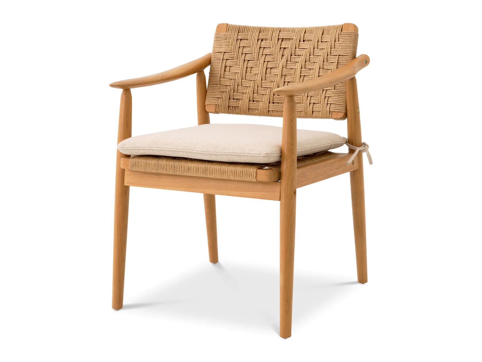 Стул для сада из тикового дерева с подлокотниками Eichholtz Laroc ARCH-00078659 - Вид №1