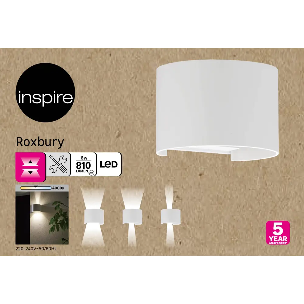 INSPIRE Roxb - Накладной светодиодный светильник с датчиком движения 84693002 STLM-1384357 - Вид №5