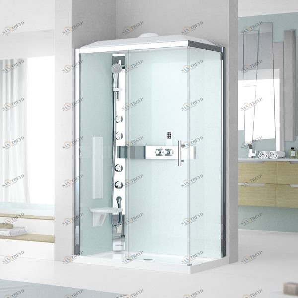 Novellini. Душевая кабина 120x80 2P120x80 HYDROMASSAGE с низким душевым поддоном, крышей и парогенератором GLAX 3 GL32P120SM1N1KGL32P120DM1N1K