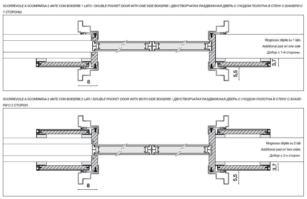 Пробковая дверь Longhi Алюминиевые шикарные двери ARCH-00079445 - Вид №11