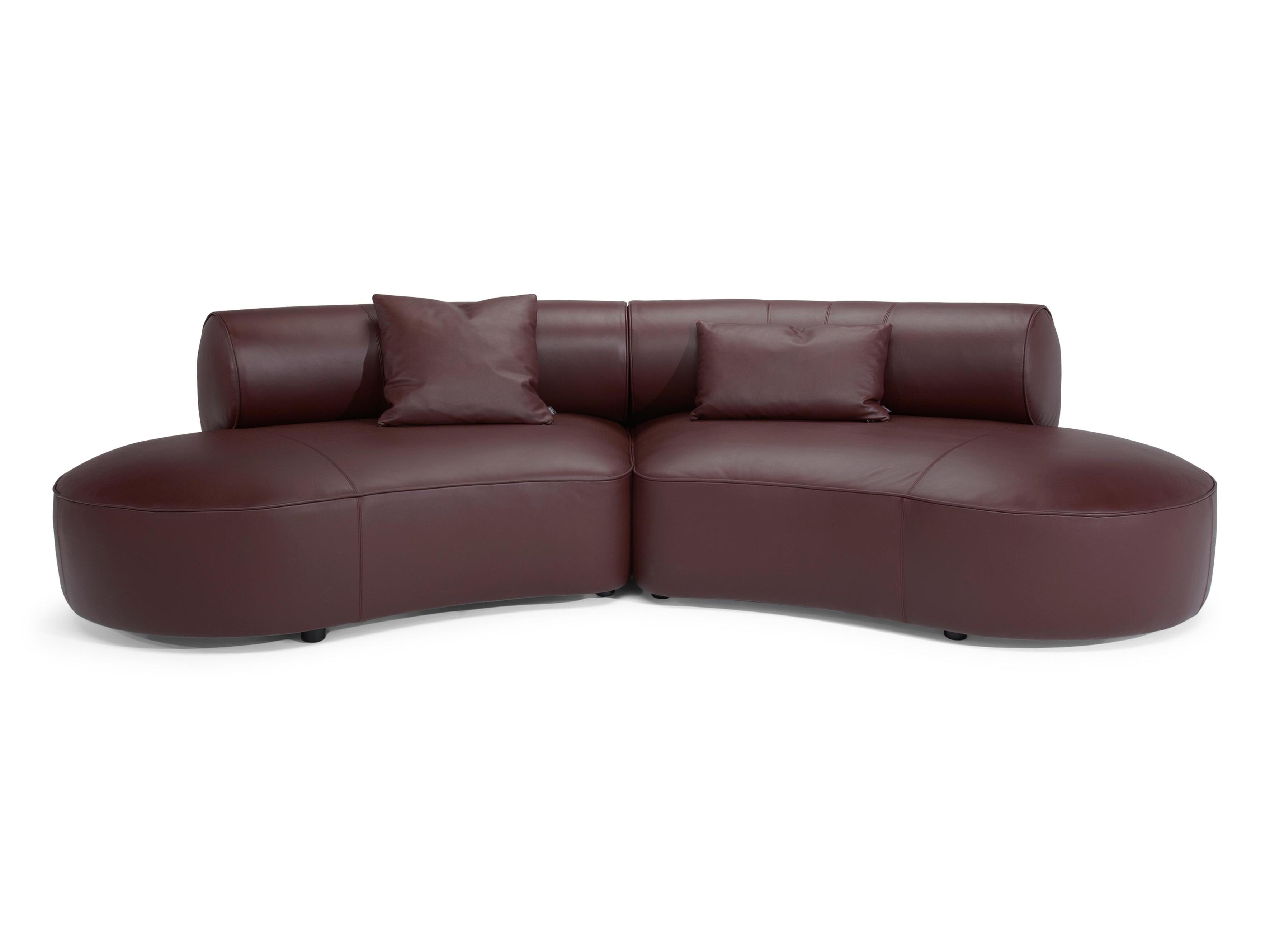 2-местный кожаный изогнутый диван Natuzzi Italia MELODY ARCH-00140040 - Вид №4