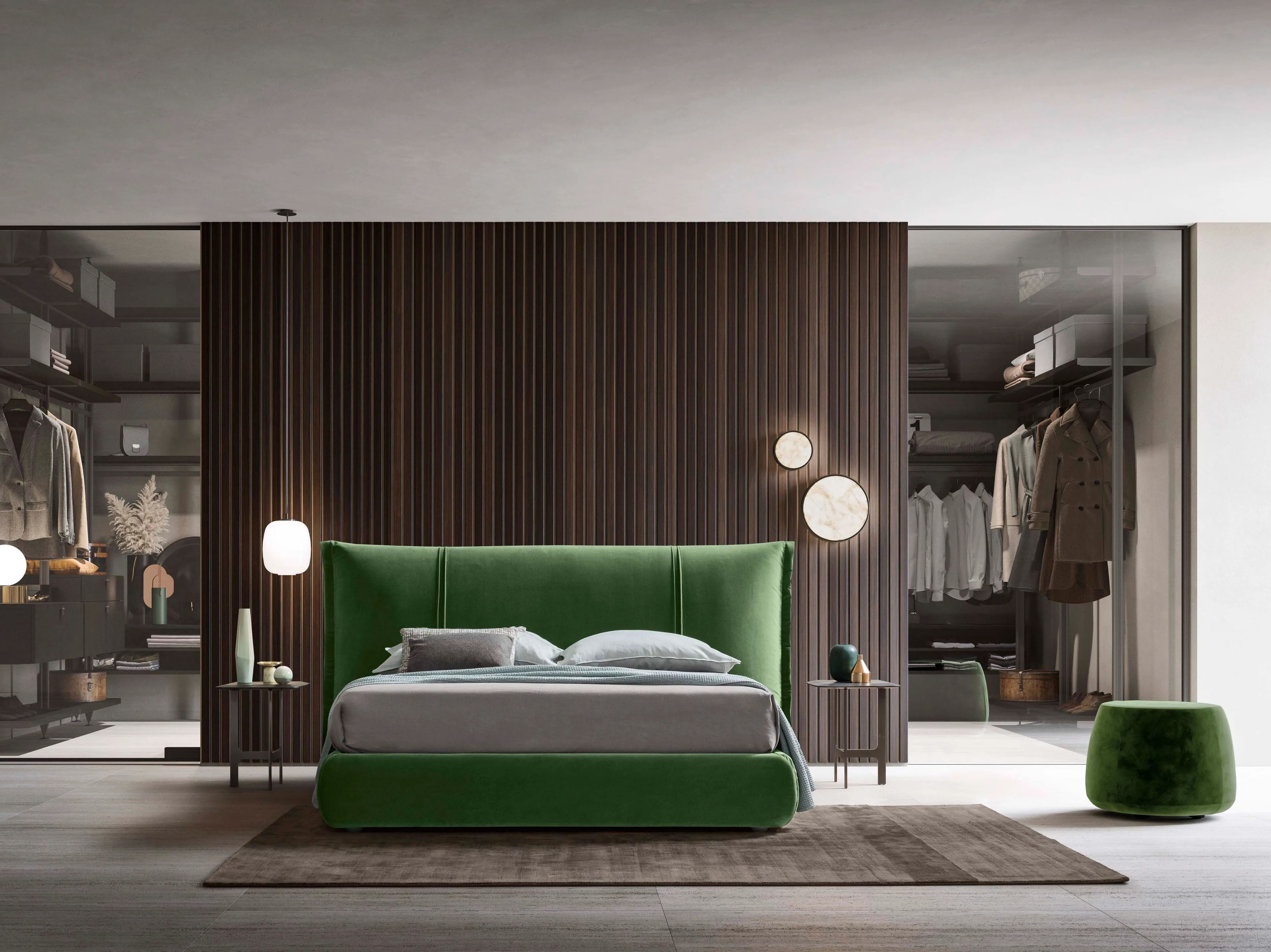 Тканевая кровать с мягким изголовьем Alf DaFrè ARTUR ARCH-00116668 - Вид №4