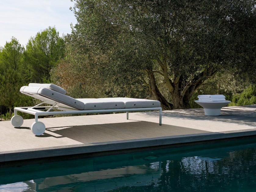 B&B Italia Outdoor Садовая кушетка из ткани Recliner на колесиках Springtime sun-id-1393660 - Вид №3